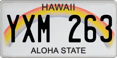 HI license plate YXM263