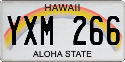 HI license plate YXM266