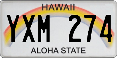 HI license plate YXM274