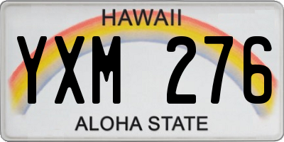 HI license plate YXM276