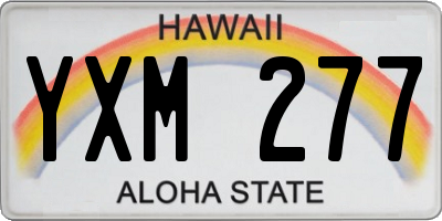 HI license plate YXM277