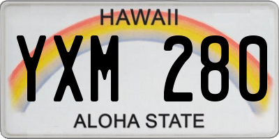 HI license plate YXM280