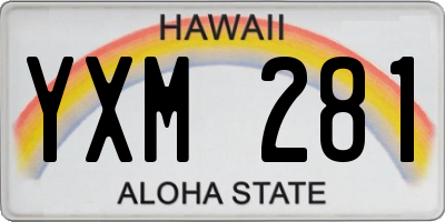 HI license plate YXM281