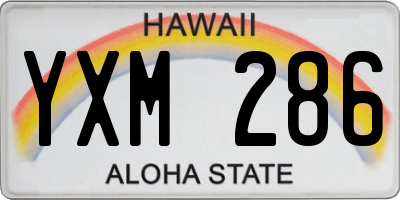 HI license plate YXM286