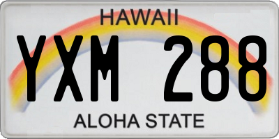 HI license plate YXM288