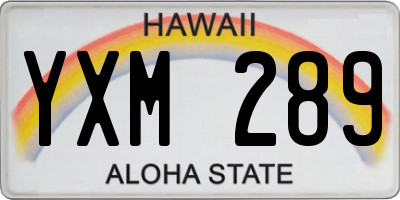 HI license plate YXM289