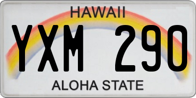 HI license plate YXM290