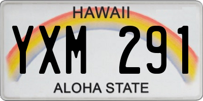 HI license plate YXM291