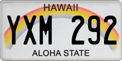 HI license plate YXM292