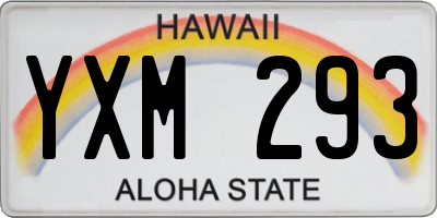 HI license plate YXM293