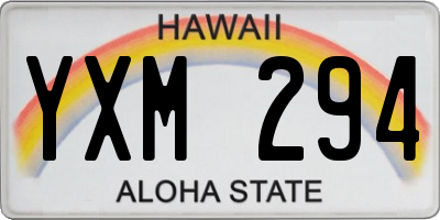 HI license plate YXM294