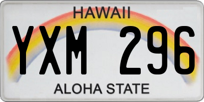HI license plate YXM296