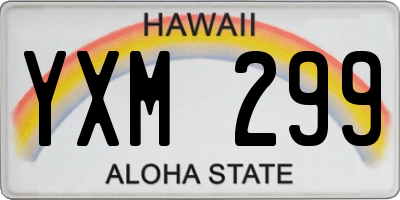 HI license plate YXM299