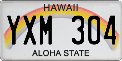HI license plate YXM304