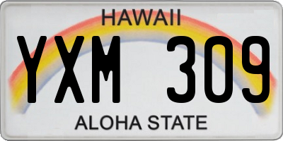 HI license plate YXM309
