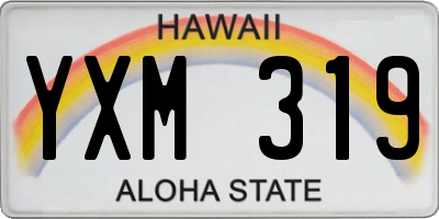 HI license plate YXM319