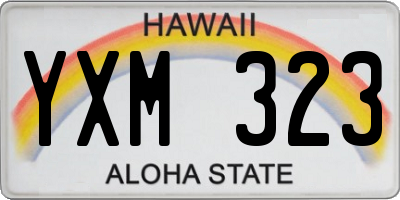 HI license plate YXM323