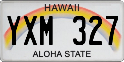 HI license plate YXM327