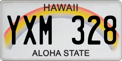 HI license plate YXM328