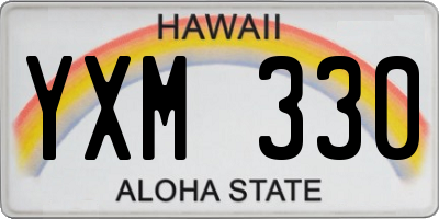 HI license plate YXM330