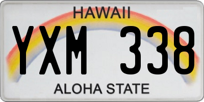 HI license plate YXM338