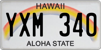 HI license plate YXM340