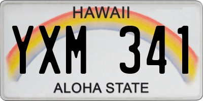 HI license plate YXM341