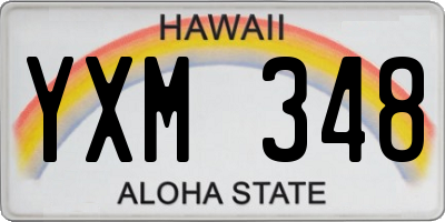 HI license plate YXM348