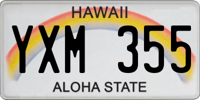 HI license plate YXM355
