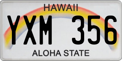 HI license plate YXM356