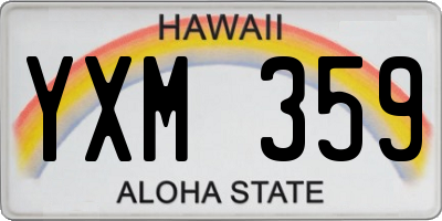HI license plate YXM359