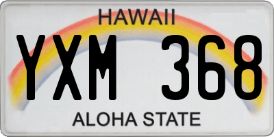 HI license plate YXM368
