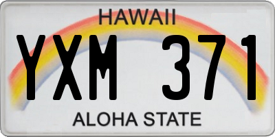 HI license plate YXM371