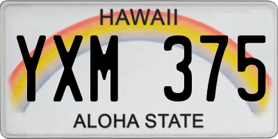 HI license plate YXM375