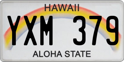 HI license plate YXM379