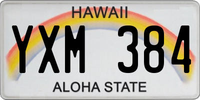 HI license plate YXM384