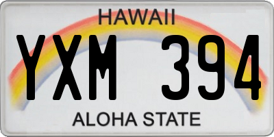 HI license plate YXM394