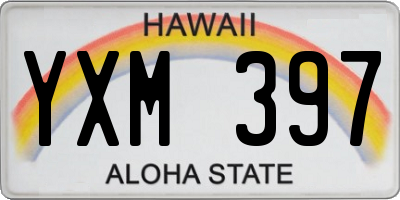 HI license plate YXM397