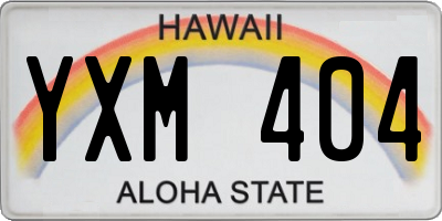 HI license plate YXM404
