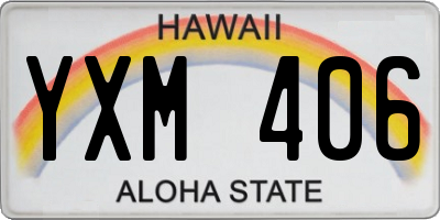 HI license plate YXM406
