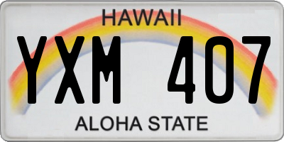 HI license plate YXM407