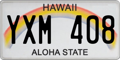 HI license plate YXM408