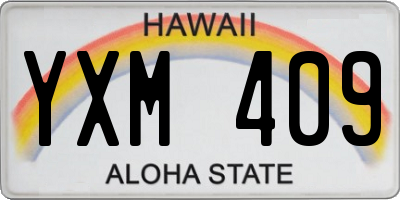 HI license plate YXM409