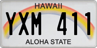 HI license plate YXM411