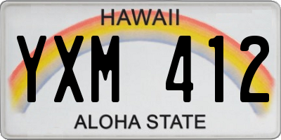 HI license plate YXM412