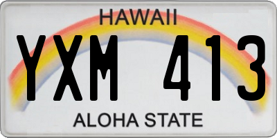 HI license plate YXM413