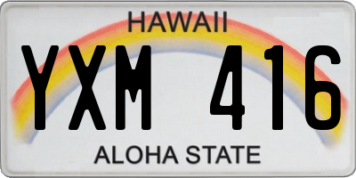 HI license plate YXM416