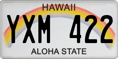 HI license plate YXM422