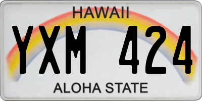 HI license plate YXM424