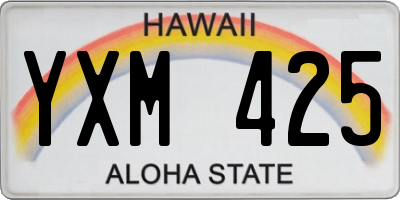 HI license plate YXM425